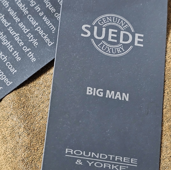 NWT Roundtree & Yorke Suede Leather Vest Men’s 3XB Full Zip Snap Brown $350 - Picture 14 of 14